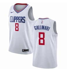 Women's Nike Los Angeles Clippers #8 Danilo Gallinari Authentic White NBA Jersey - Association Edition