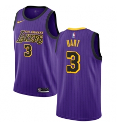 Men's Nike Los Angeles Lakers #3 Josh Hart Swingman Purple NBA Jersey - City Edition