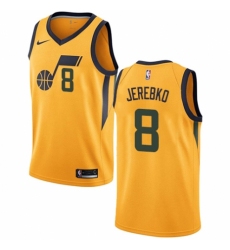Women's Nike Utah Jazz #8 Jonas Jerebko Swingman Gold NBA Jersey Statement Edition