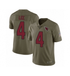 Men's Arizona Cardinals #4 Andy Lee Limited Olive 2017 Salute to Service Football Jersey
