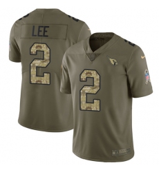 Men's Nike Arizona Cardinals #2 Andy Lee Limited Olive/Camo 2017 Salute to Service NFL Jersey