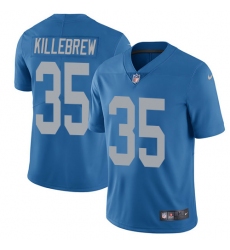 Men's Nike Detroit Lions #35 Miles Killebrew Elite Blue Alternate NFL Jersey