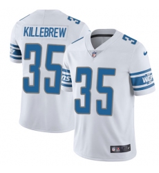 Men's Nike Detroit Lions #35 Miles Killebrew Elite White NFL Jersey