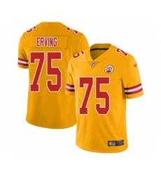 Women's Kansas City Chiefs #75 Cameron Erving Limited Gold Inverted Legend Football Jersey