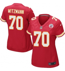 Women's Nike Kansas City Chiefs #70 Bryan Witzmann Game Red Team Color NFL Jersey