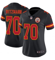 Women's Nike Kansas City Chiefs #70 Bryan Witzmann Limited Black Rush Vapor Untouchable NFL Jersey