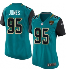 Women's Nike Jacksonville Jaguars #95 Abry Jones Game Teal Green Team Color NFL Jersey