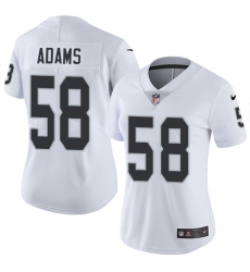 Women's Nike Oakland Raiders #58 Tyrell Adams White Vapor Untouchable Limited Player NFL Jersey