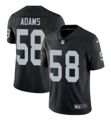 Youth Nike Oakland Raiders #58 Tyrell Adams Black Team Color Vapor Untouchable Limited Player NFL Jersey