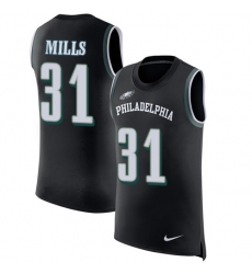 Men's Nike Philadelphia Eagles #31 Jalen Mills Black Rush Player Name & Number Tank Top NFL Jersey