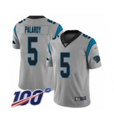 Youth Carolina Panthers #5 Michael Palardy Silver Inverted Legend Limited 100th Season Football Jersey