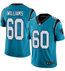 Youth Nike Carolina Panthers #60 Daryl Williams Blue Alternate Vapor Untouchable Limited Player NFL Jersey