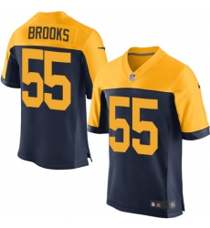 Men's Nike Green Bay Packers #55 Ahmad Brooks Elite Navy Blue Alternate NFL Jersey