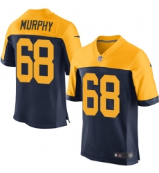 Men's Nike Green Bay Packers #68 Kyle Murphy Elite Navy Blue Alternate NFL Jersey