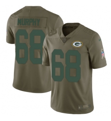 Men's Nike Green Bay Packers #68 Kyle Murphy Limited Olive 2017 Salute to Service NFL Jersey