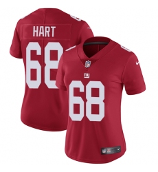 Women's Nike New York Giants #68 Bobby Hart Red Alternate Vapor Untouchable Elite Player NFL Jersey