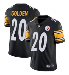 Youth Nike Pittsburgh Steelers #20 Robert Golden Black Team Color Vapor Untouchable Limited Player NFL Jersey