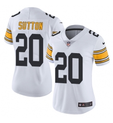 Women's Nike Pittsburgh Steelers #20 Cameron Sutton White Vapor Untouchable Limited Player NFL Jersey
