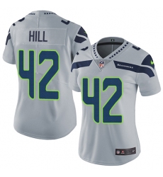 Women's Nike Seattle Seahawks #42 Delano Hill Grey Alternate Vapor Untouchable Limited Player NFL Jersey