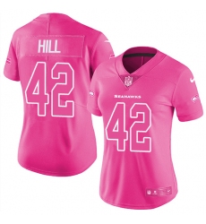 Women's Nike Seattle Seahawks #42 Delano Hill Limited Pink Rush Fashion NFL Jersey