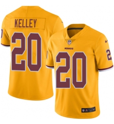 Men's Nike Washington Redskins #20 Rob Kelley Limited Gold Rush Vapor Untouchable NFL Jersey
