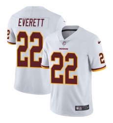 Youth Nike Washington Redskins #22 Deshazor Everett White Vapor Untouchable Limited Player NFL Jersey