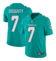 Youth Nike Miami Dolphins #7 Brandon Doughty Aqua Green Team Color Vapor Untouchable Elite Player NFL Jersey