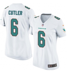 Women's Nike Miami Dolphins #6 Jay Cutler Game White NFL Jersey
