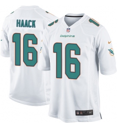 Men's Nike Miami Dolphins #16 Matt Haack Game White NFL Jersey