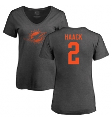 NFL Women's Nike Miami Dolphins #2 Matt Haack Ash One Color T-Shirt