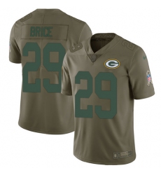 Youth Nike Green Bay Packers #29 Kentrell Brice Limited Olive 2017 Salute to Service NFL Jersey