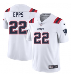 Men's New England Patriots #22 Marcus Epps White 2025 Vapor Limited Football Stitched Jersey