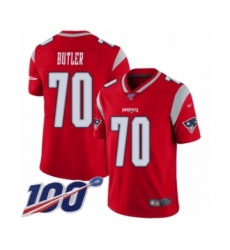 Youth New England Patriots #70 Adam Butler Limited Red Inverted Legend 100th Season Football Jersey