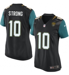 Women's Nike Jacksonville Jaguars #10 Jaelen Strong Game Black Alternate NFL Jersey