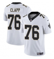 Men's New Orleans Saints #76 Will Clapp White 2025 Vapor Limited Football Stitched Jersey