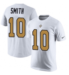 NFL Nike New Orleans Saints #10 Tre'Quan Smith White Rush Pride Name & Number T-Shirt