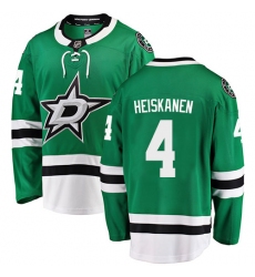 Men's Dallas Stars #4 Miro Heiskanen Authentic Green Home Fanatics Branded Breakaway NHL Jersey