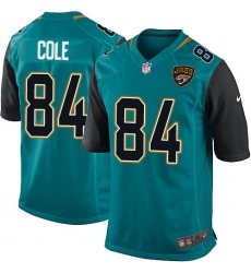 Men's Nike Jacksonville Jaguars #84 Keelan Cole Game Teal Green Team Color NFL Jersey