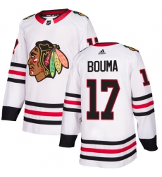 Men's Adidas Chicago Blackhawks #17 Lance Bouma Authentic White Away NHL Jersey