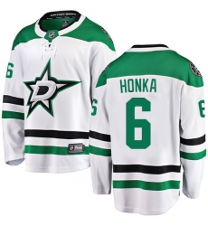 Youth Dallas Stars #6 Julius Honka Authentic White Away Fanatics Branded Breakaway NHL Jersey