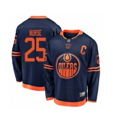Youth Edmonton Oilers #25 Darnell Nurse Authentic Navy Blue Alternate Fanatics Branded Breakaway Hockey Jersey