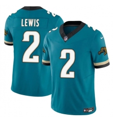 Men's Jacksonville Jaguars #2 Jourdan Lewis Teal 2025 F.U.S.E. Prowler Throwback Vapor Limited Football Stitched Jersey