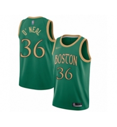 Men's Boston Celtics #36 Shaquille O'Neal Swingman Green Basketball Jersey - 2019 20 City Edition