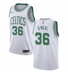 Women's Nike Boston Celtics #36 Shaquille O'Neal Authentic White NBA Jersey - Association Edition