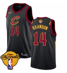 Women's Nike Cleveland Cavaliers #14 Terrell Brandon Swingman Black 2018 NBA Finals Bound NBA Jersey Statement Edition