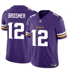 Men's Minnesota Vikings #12 Max Brosmer Purple 2025 F.U.S.E. Vapor Untouchable Limited Football Stitched Jersey