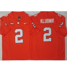 Men's Clemson Tigers #2 Cade Klubnik Orange F.U.S.E. Stitched Football Jersey