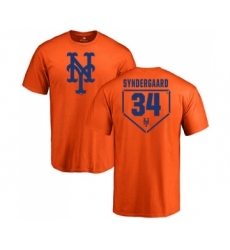 MLB Nike New York Mets #34 Noah Syndergaard Orange RBI T-Shirt