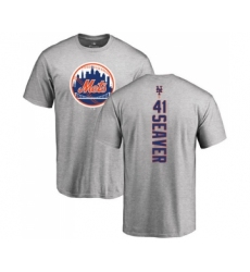 MLB Nike New York Mets #41 Tom Seaver Ash Backer T-Shirt