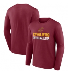 Men's Cleveland Cavaliers Garnet Let's Go Long Sleeve T-Shirt